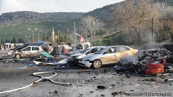 صوره من تفجير فبراير الذي وقع بالمنطقة ذاتها
